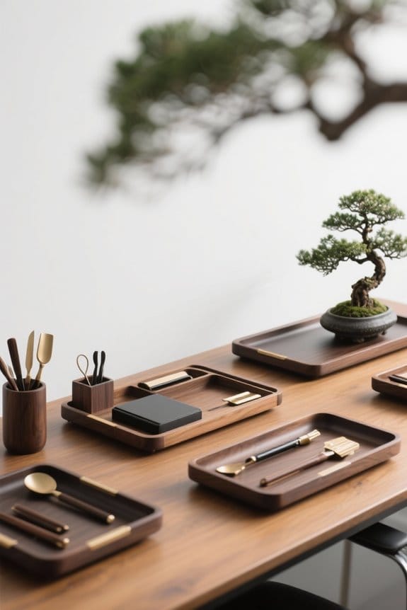 bonsai desk trays collection