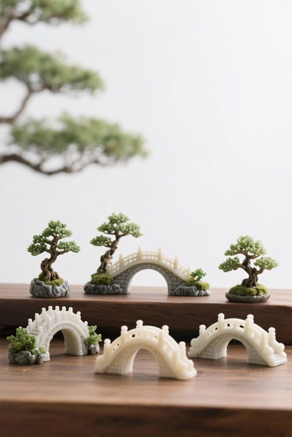 bonsai garden bridge accents