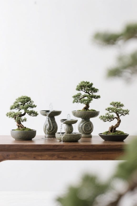 bonsai inspired serene water features