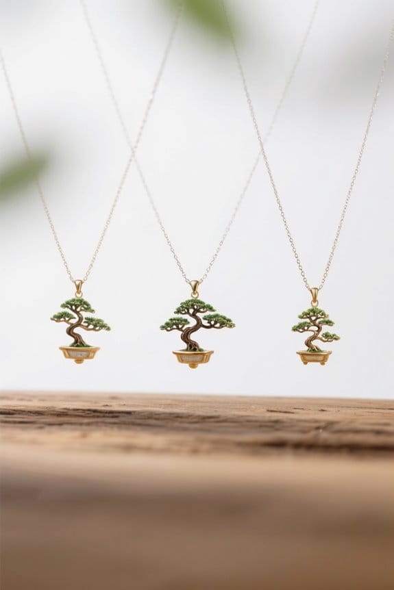 bonsai necklaces for nature lovers