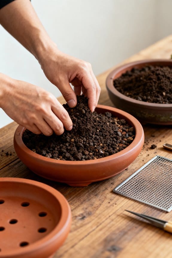 bonsai soil and containers