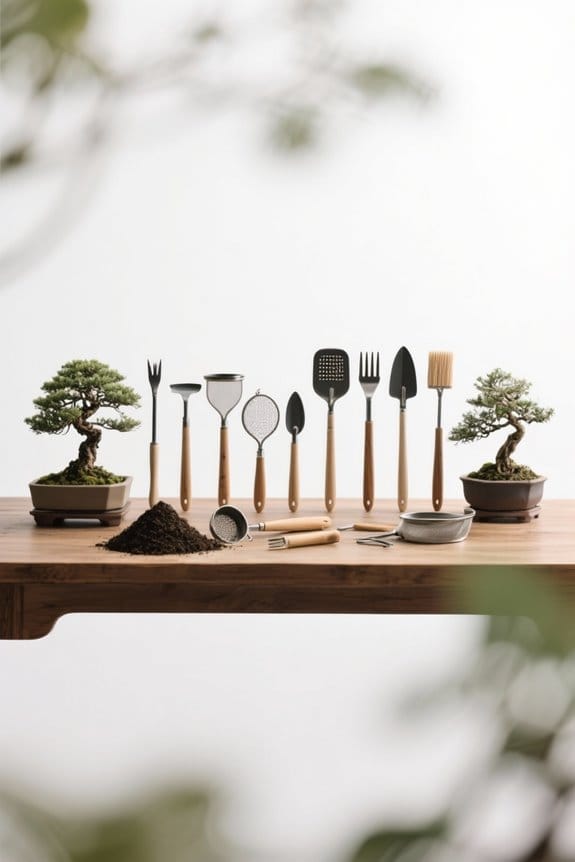 bonsai soil sifting tools