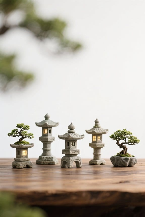 bonsai stone lanterns selection