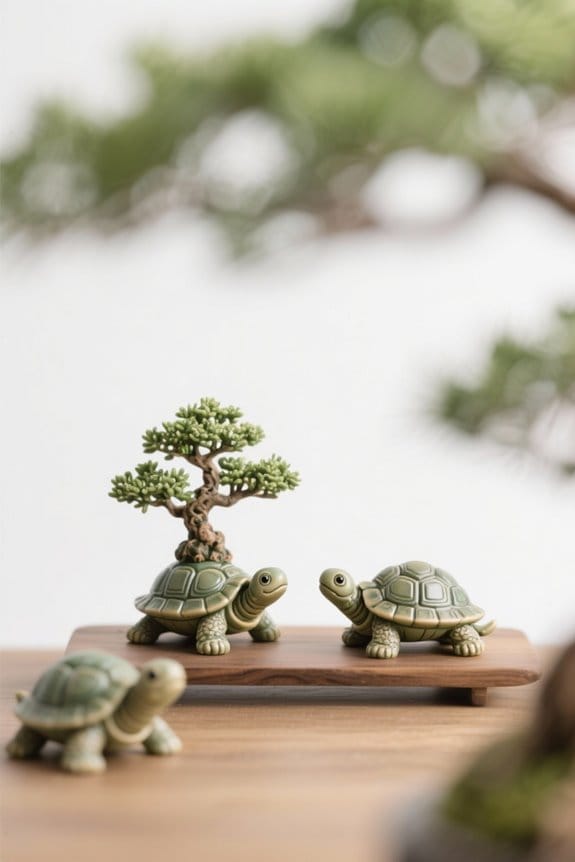 bonsai turtle figurines selection