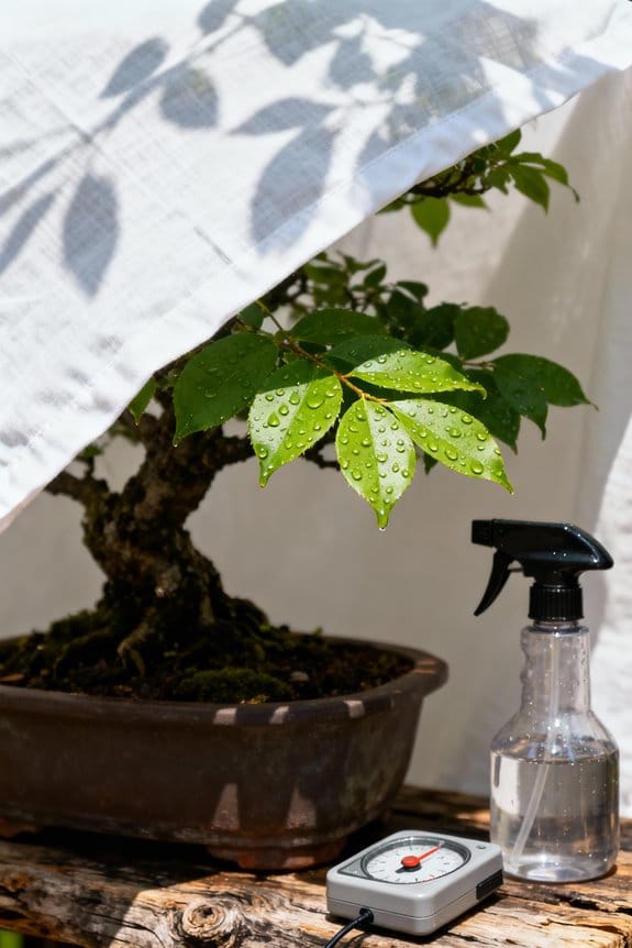 protect bonsai from sunburn
