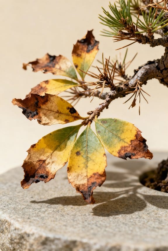 signs of bonsai sunburn